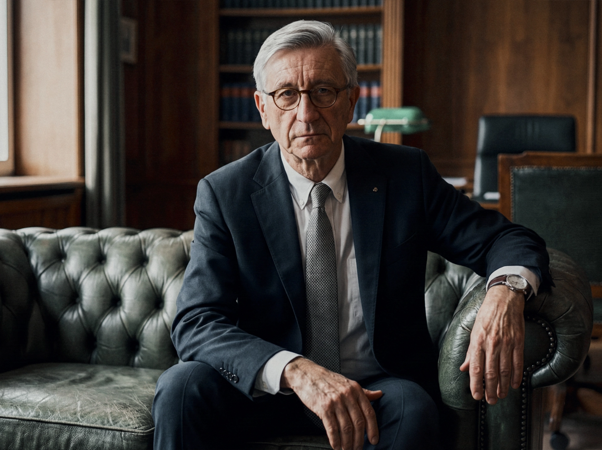 --- No Authentic business portrait inside a historic law firm with natural light ---